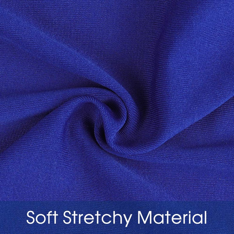 Desirable Life Pack of 50 Stretch Sequin Chair Sashes Chair Bands One-Sided Sequins Decor for Hotel Wedding Reception Party Event Chair Cover Decoration 4"x16" - Royal Blue - Image 5